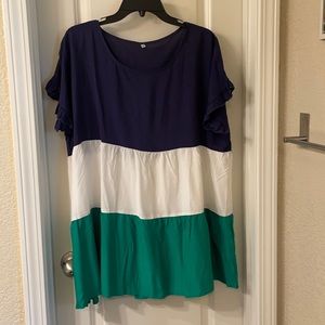 SHEIN 3X Multicolor Blouse